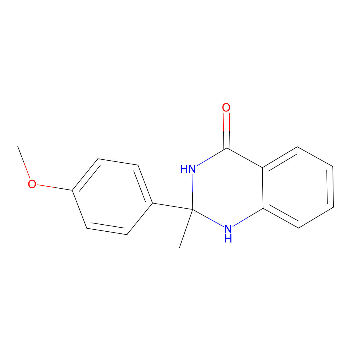 2-(4-methoxyphenyl)-2-methyl-2,3-dihydroquinazolin-4(1H)-one molecular structure, CAS 1089634-88-7