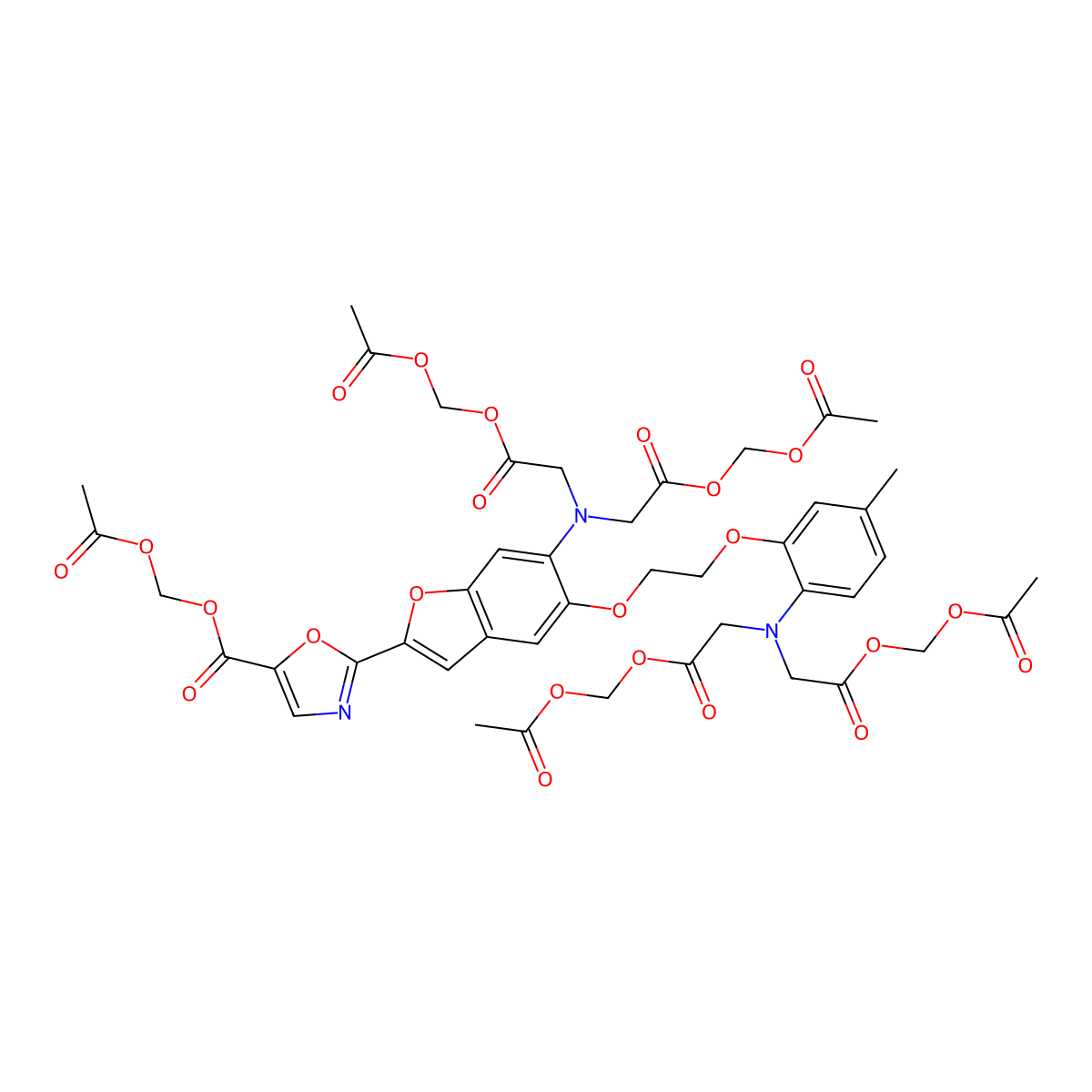 Fura 2am molecular structure, CAS 108964-32-5