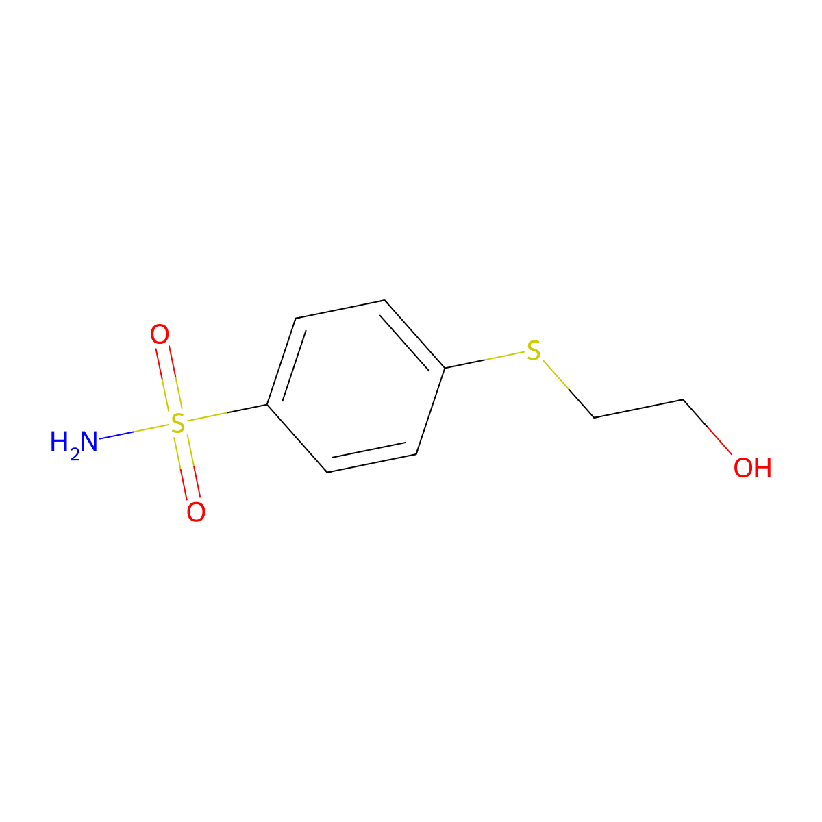 4-[(2-Hydroxyethyl)sulfanyl]benzenesulfonamide molecular structure, CAS 108966-48-9