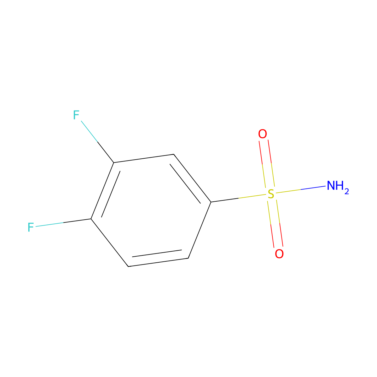 3,4-Difluorobenzenesulfonamide molecular structure, CAS 108966-71-8