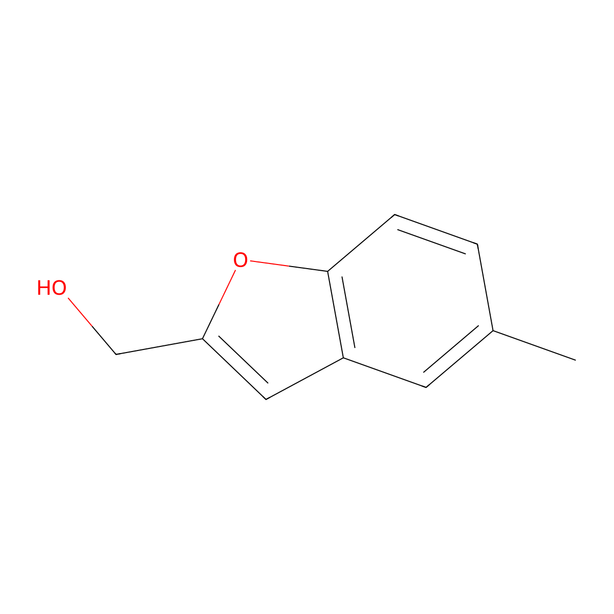 (5-Methylbenzofuran-2-yl)methanol molecular structure, CAS 1089681-93-5