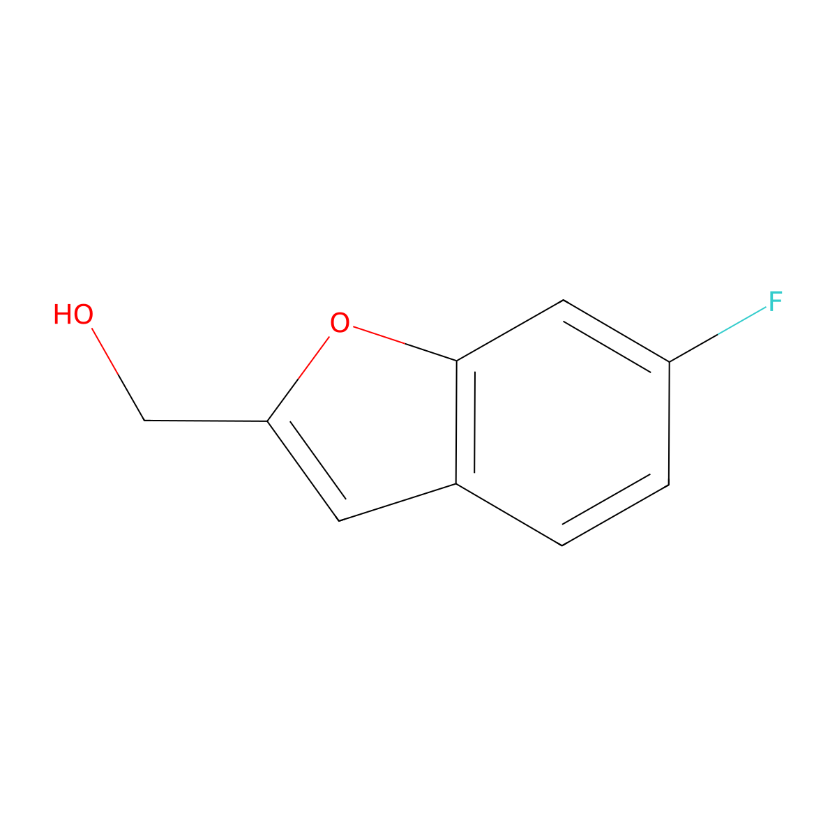 (6-Fluorobenzofuran-2-yl)methanol molecular structure, CAS 1089682-02-9