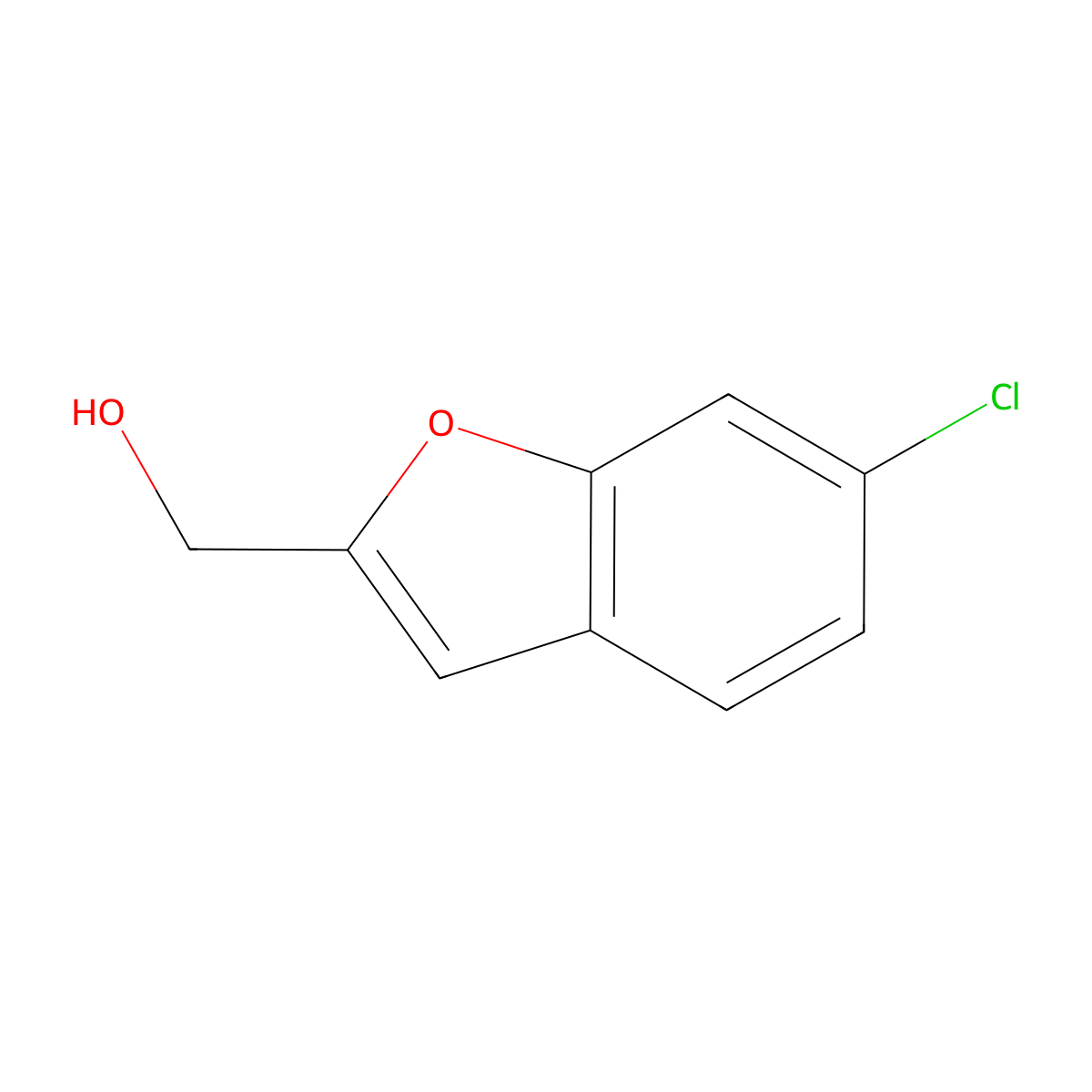 (6-Chlorobenzofuran-2-yl)methanol molecular structure, CAS 1089682-04-1