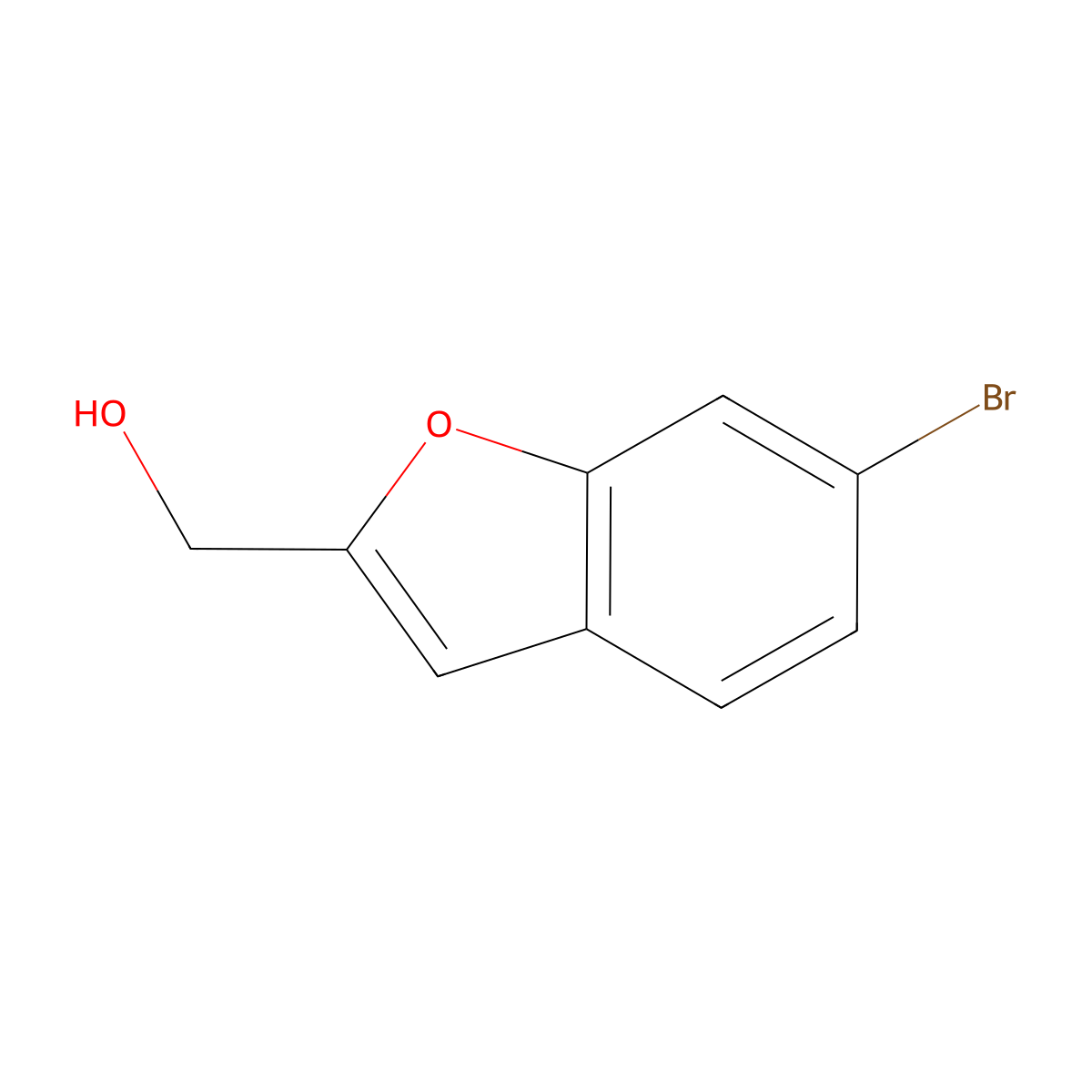(6-Bromobenzofuran-2-yl)methanol molecular structure, CAS 1089682-06-3