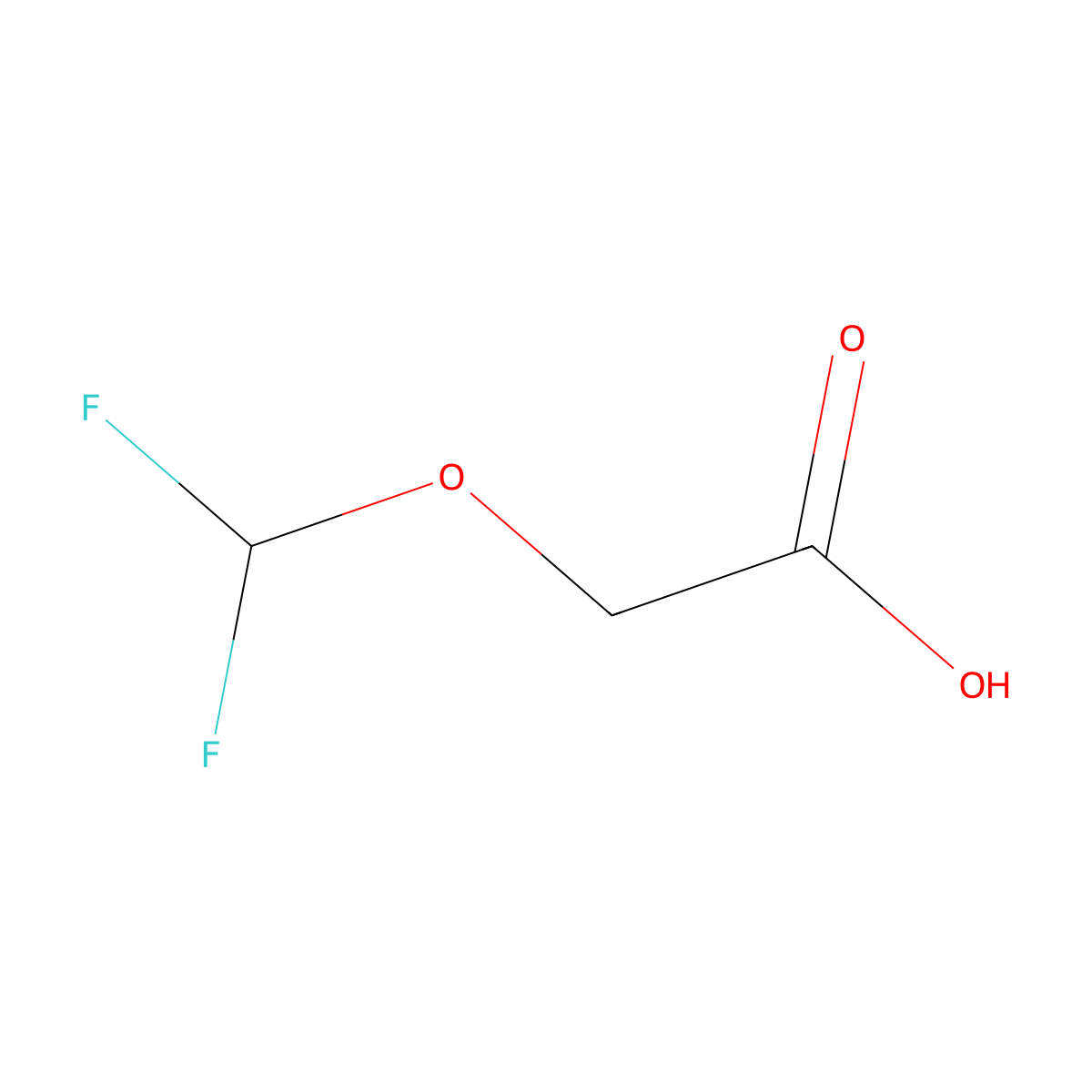 Difluoromethoxyacetic acid molecular structure, CAS 1089695-61-3