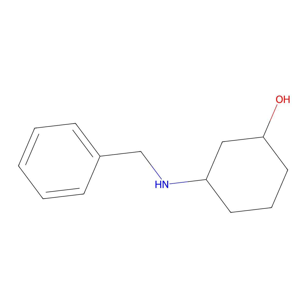 cis-3-(Benzylamino)cyclohexanol molecular structure, CAS 1089695-63-5