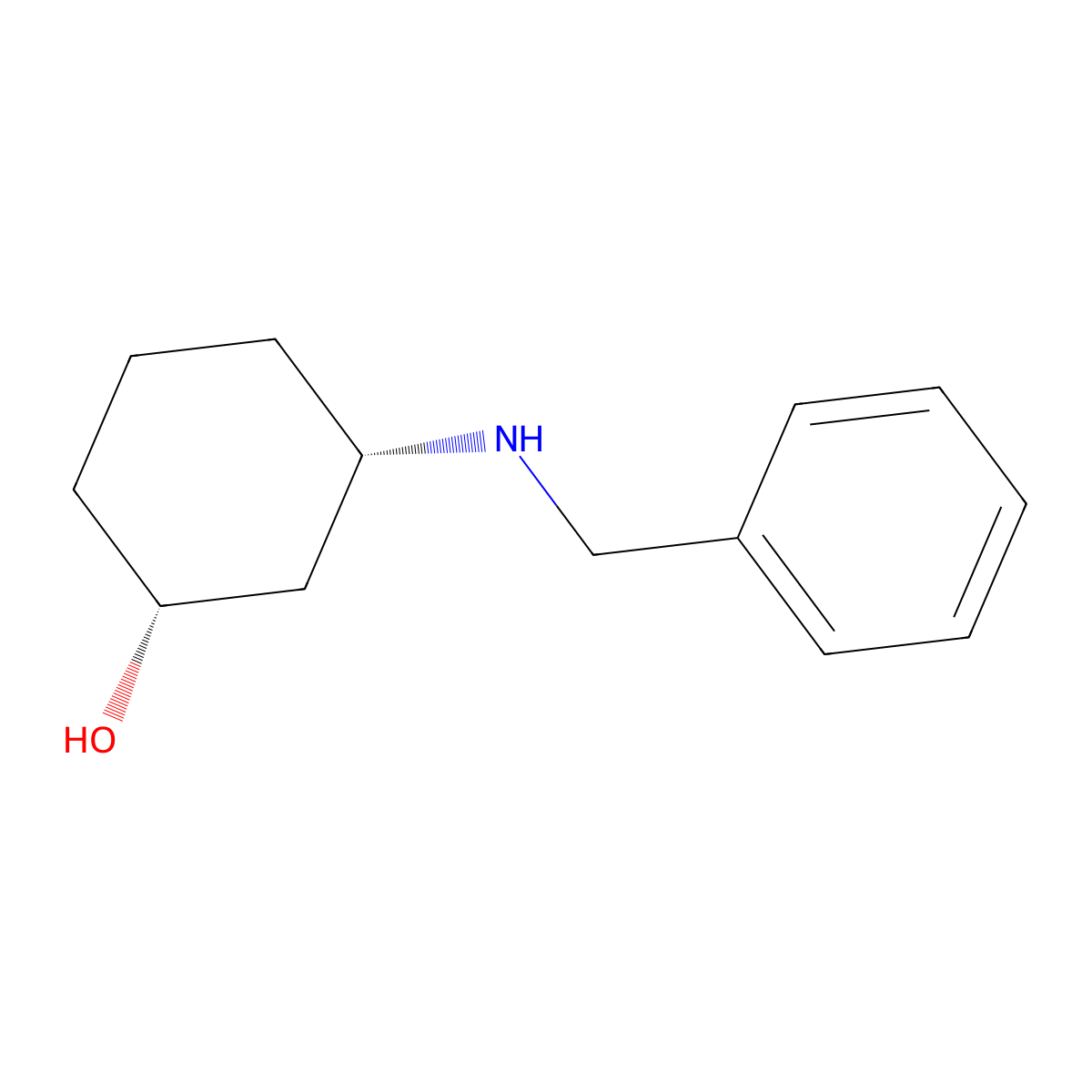 cis-3-(Benzylamino)cyclohexanol molecular structure, CAS 1089695-63-5