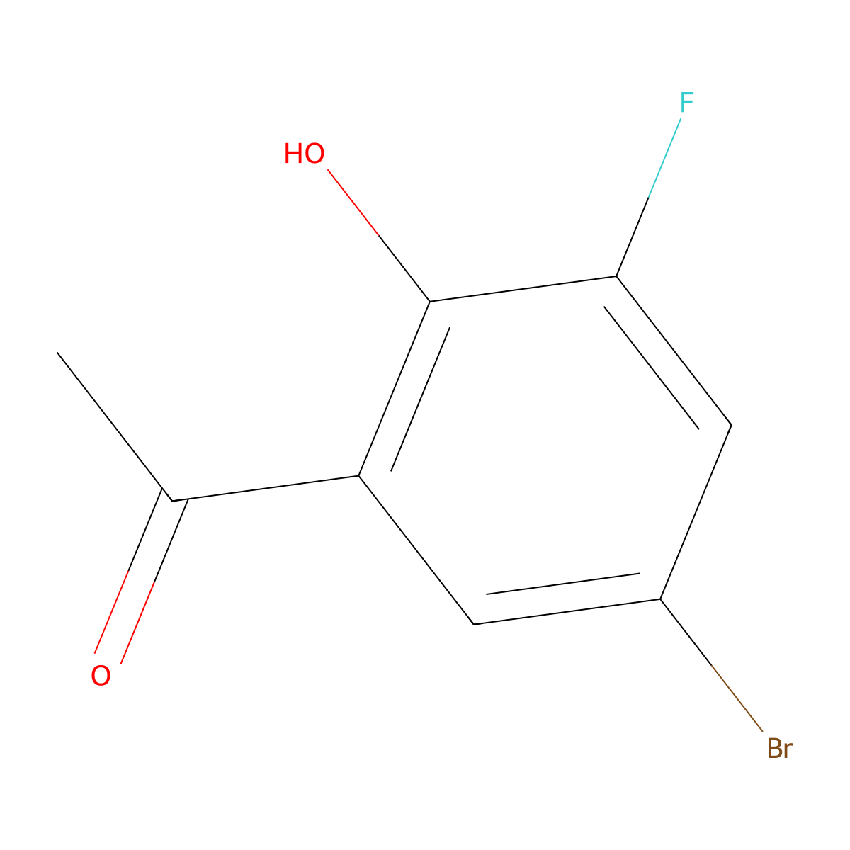 1-(5-Bromo-3-fluoro-2-hydroxyphenyl)ethan-1-one molecular structure, CAS 1089706-28-4