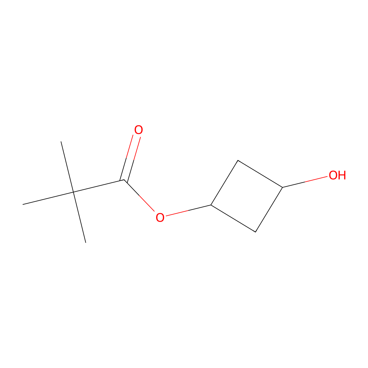 3-Hydroxycyclobutyl 2,2-dimethylpropanoate molecular structure, CAS 1089709-03-4