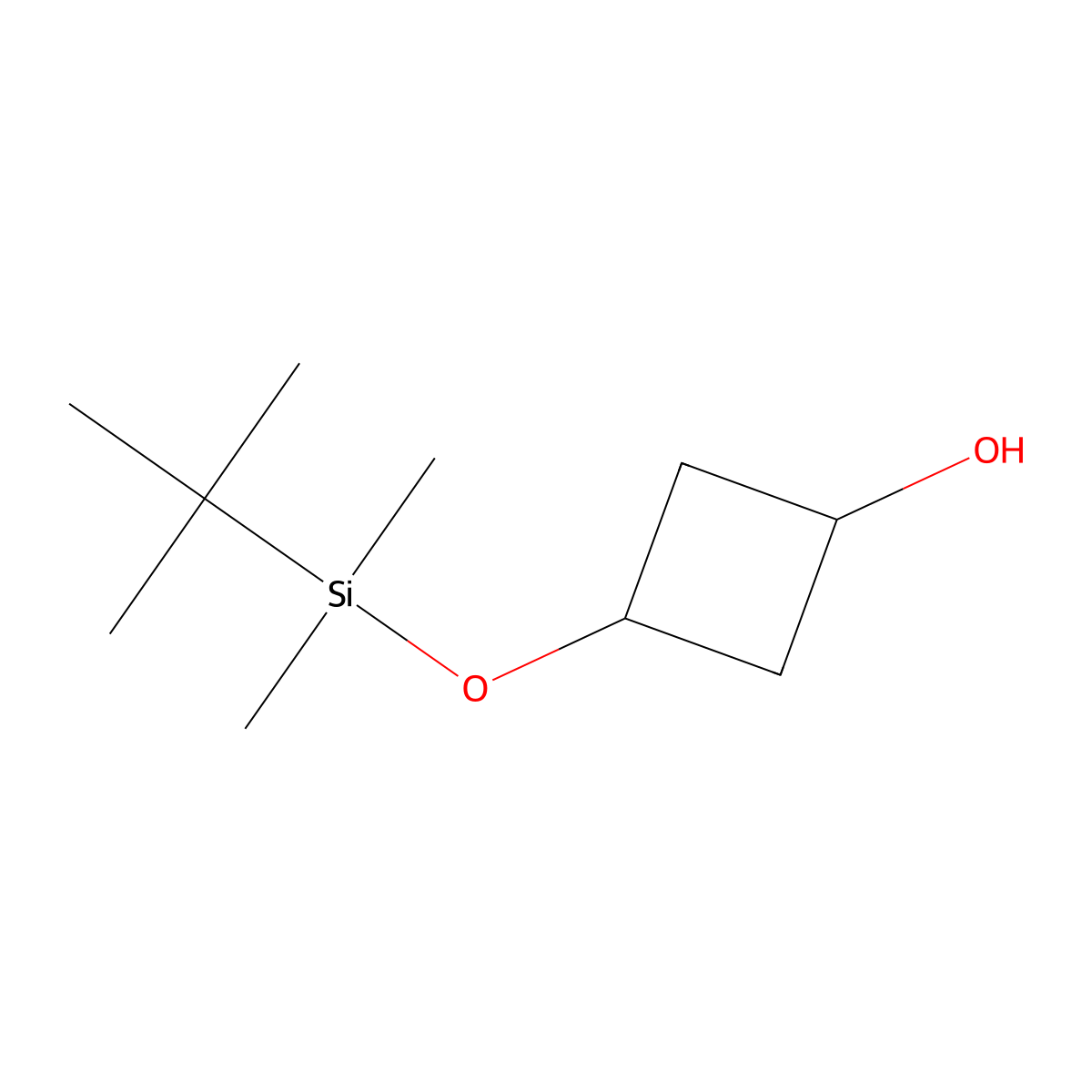 3-(((1,1-Dimethylethyl)dimethylsilyl)oxy)cyclobutanol molecular structure, CAS 1089709-08-9