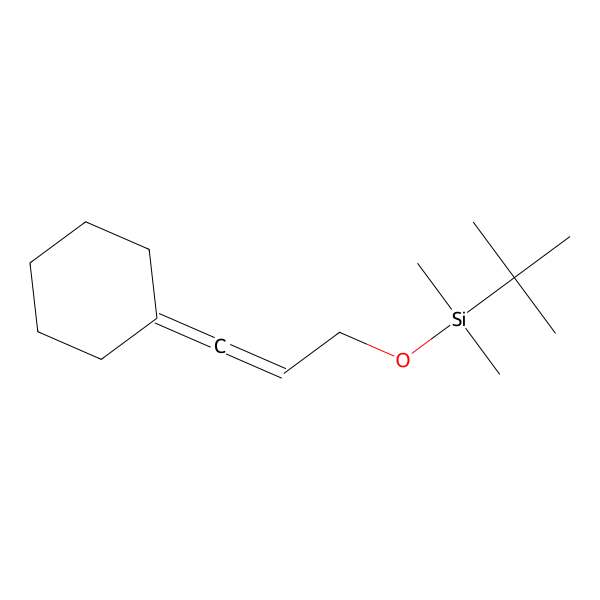 Tert-butyldimethylsilyl 4,4-pentamethylene-2,3-butadienyl ether molecular structure, CAS 1089711-69-2