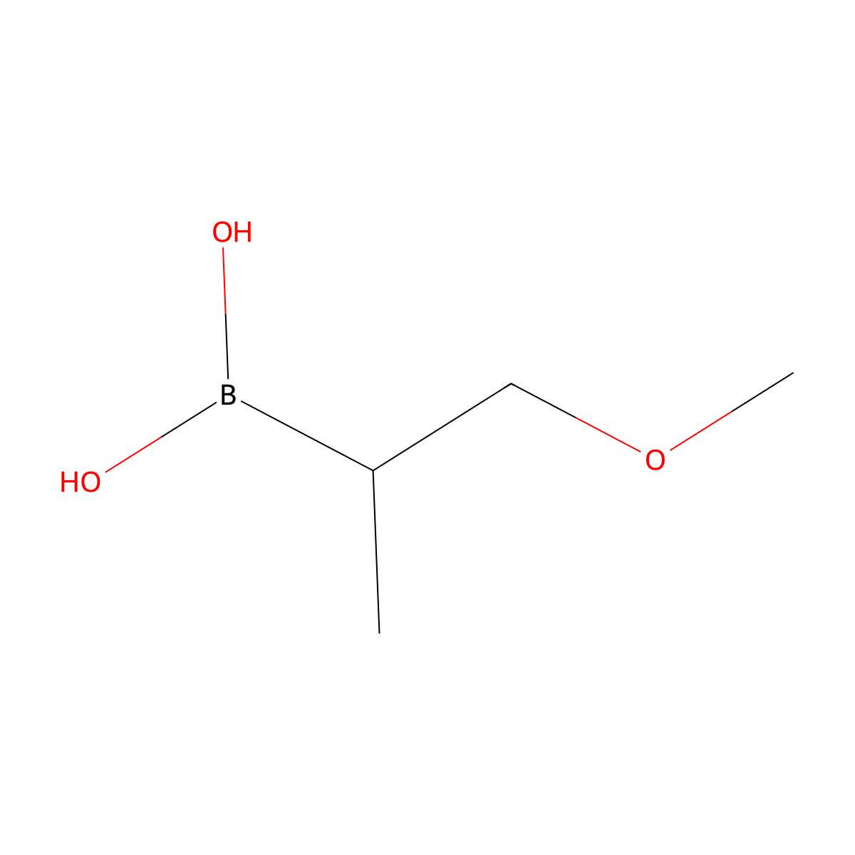 (1-Methoxypropan-2-yl)boronic acid molecular structure, CAS 1089725-75-6