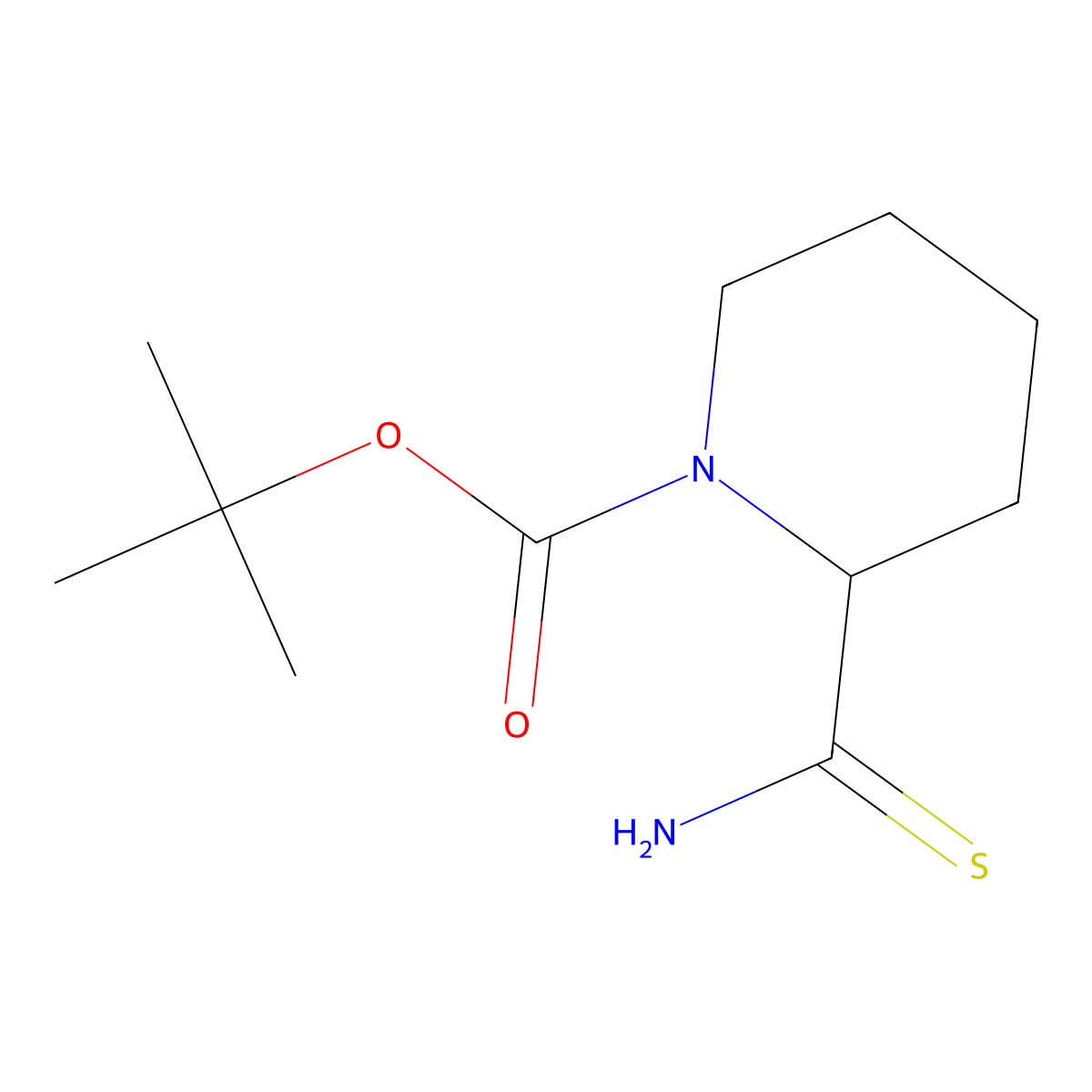 (R)-Tert-butyl 2-carbamothioylpiperidine-1-carboxylate molecular structure, CAS 1089729-72-5