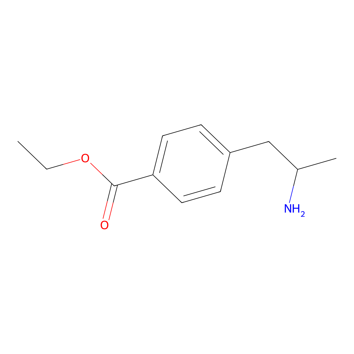 Ethyl 4-(2-aminopropyl)benzoate molecular structure, CAS 1089759-51-2