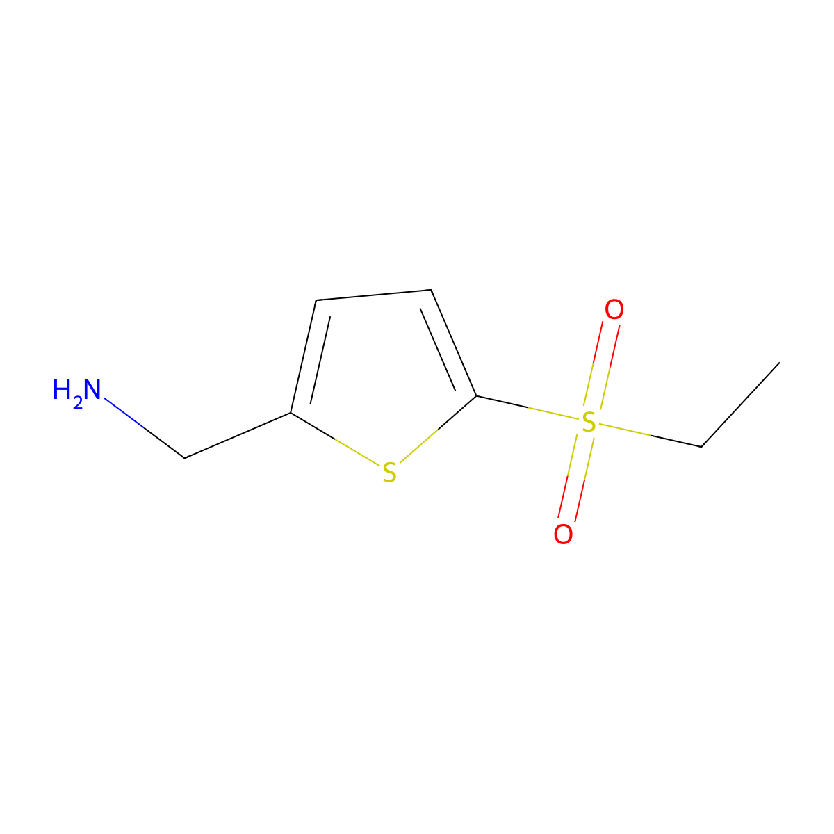 [5-(Ethanesulfonyl)thiophen-2-yl]methanamine molecular structure, CAS 1089761-79-4