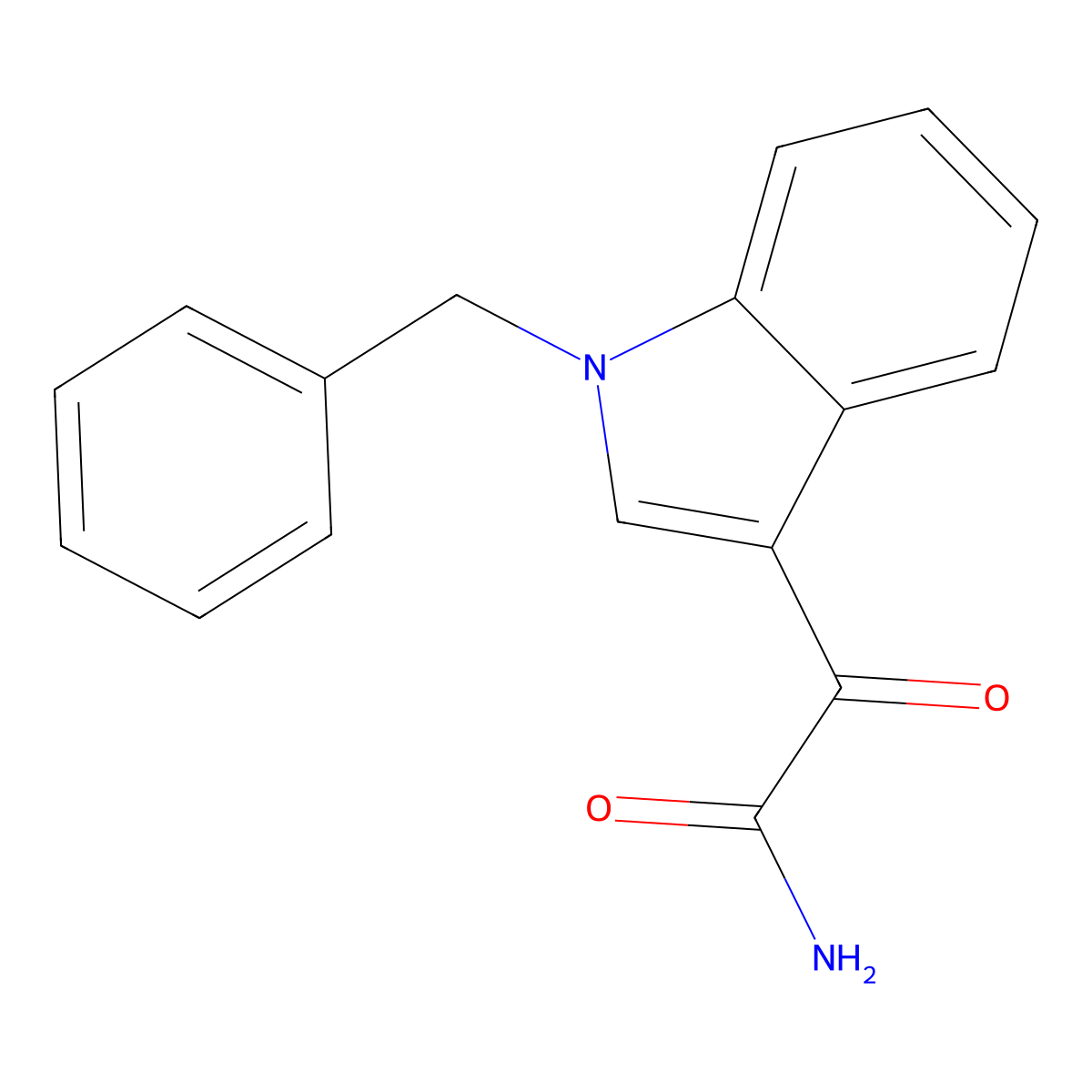 2-(1-benzyl-1H-indol-3-yl)-2-oxoacetamide molecular structure, CAS 108977-91-9
