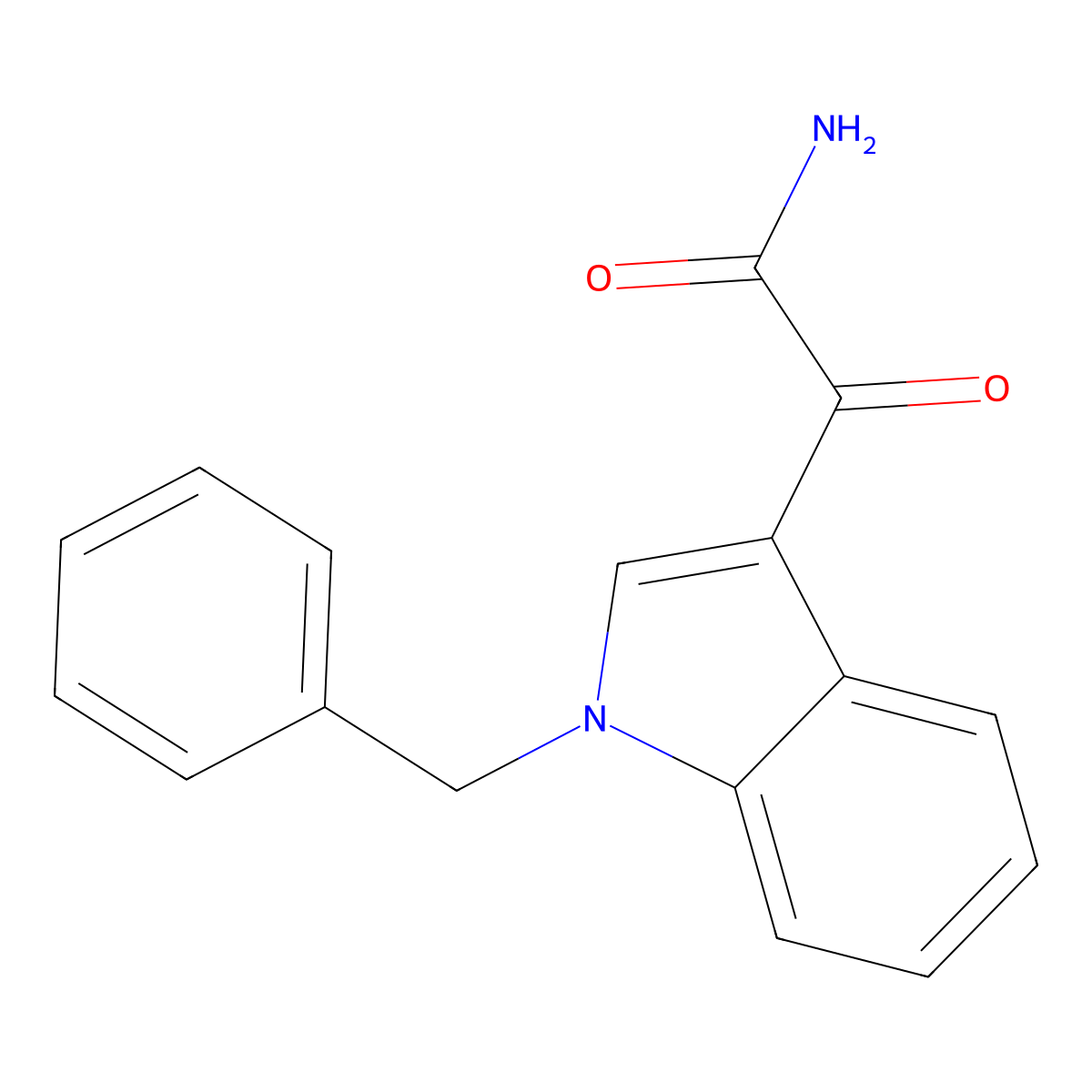 2-(1-benzyl-1H-indol-3-yl)-2-oxoacetamide molecular structure, CAS 108977-91-9