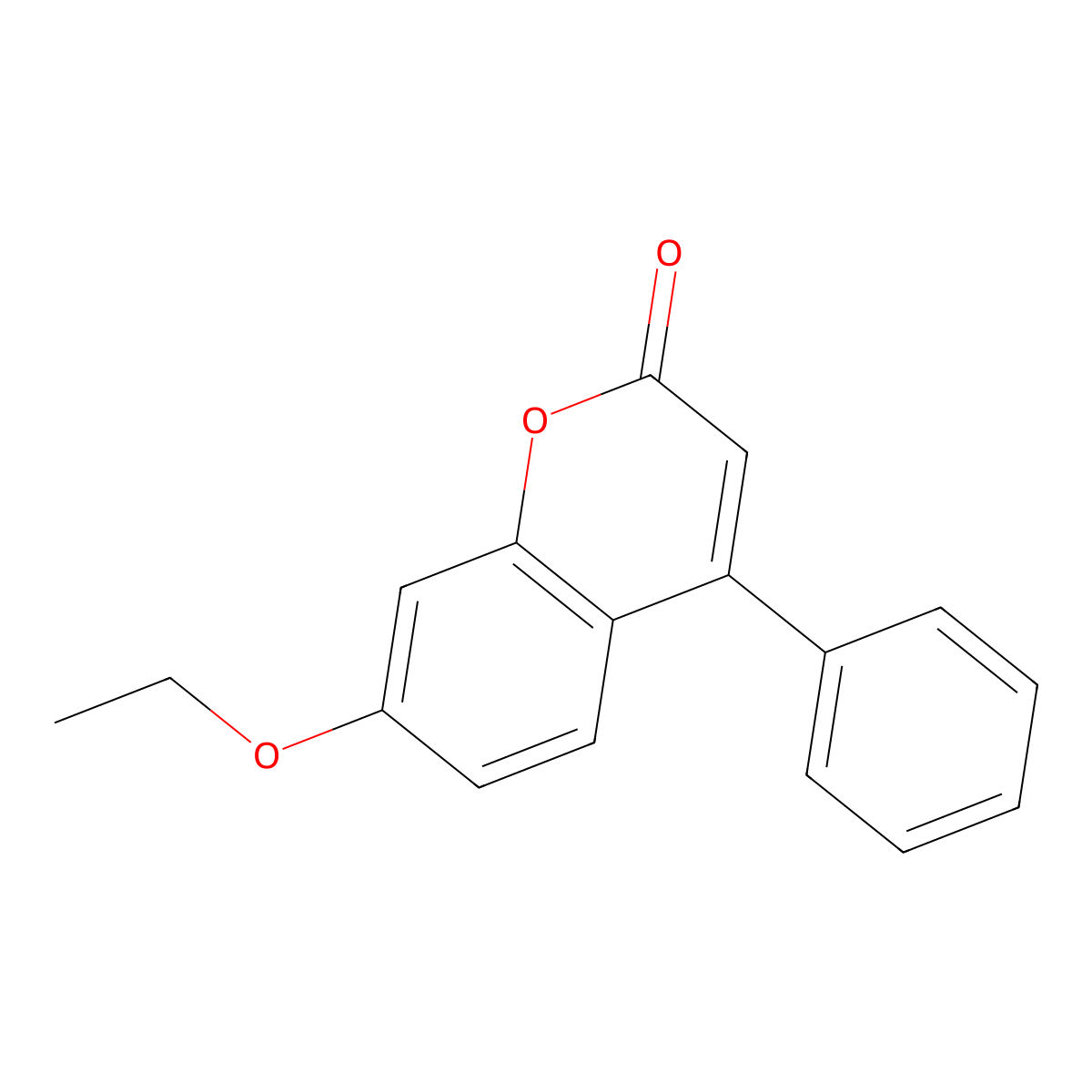 7-ethoxy-4-phenyl-2H-chromen-2-one molecular structure, CAS 108979-94-8