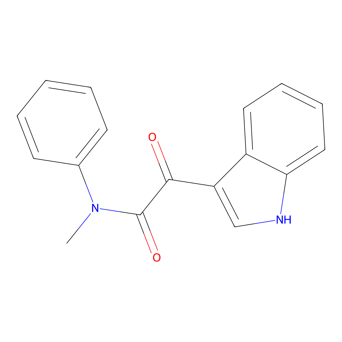 2-(1H-indol-3-yl)-N-methyl-2-oxo-N-phenylacetamide molecular structure, CAS 108981-57-3