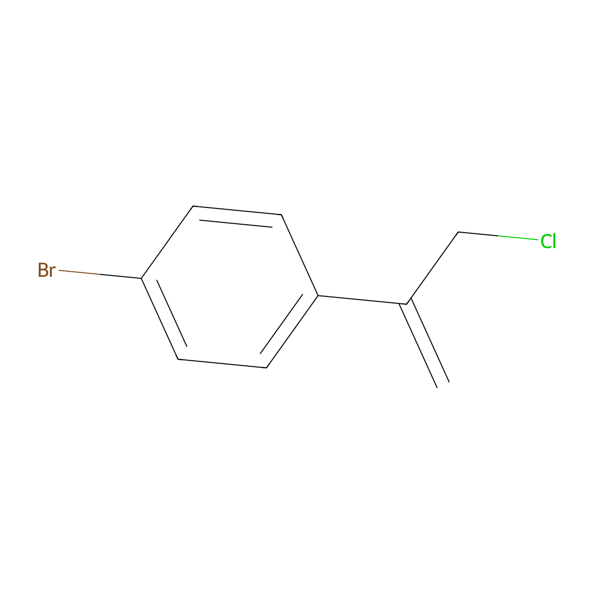 1-Bromo-4-(3-chloroprop-1-en-2-yl)benzene molecular structure, CAS 1089856-36-9
