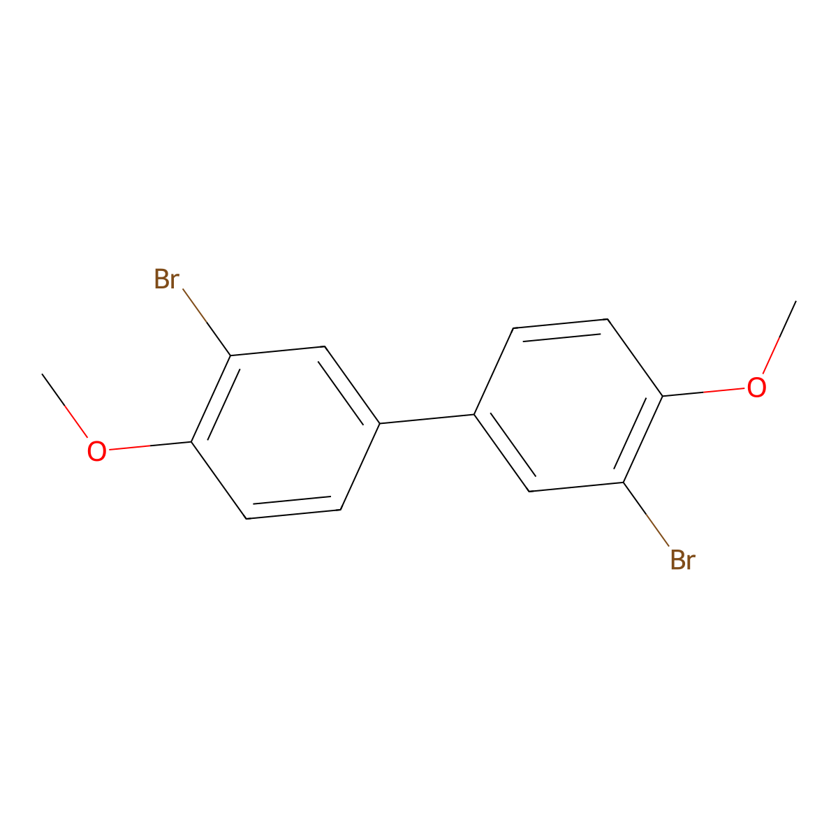 3,3'-Dibromo-4,4'-dimethoxybiphenyl molecular structure, CAS 108989-36-2