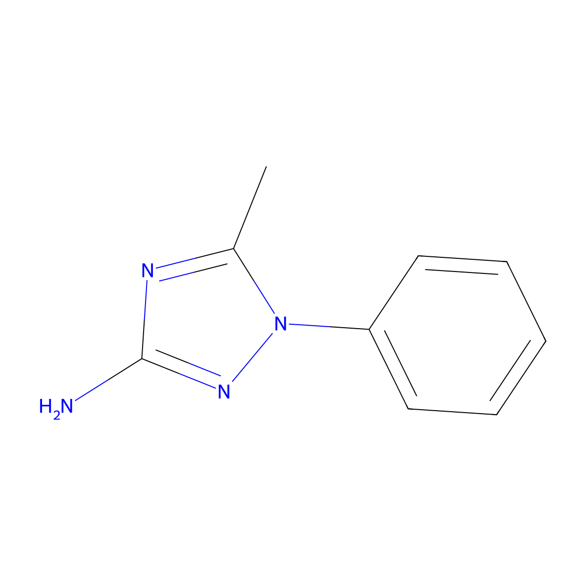 5-methyl-1-phenyl-1H-1,2,4-triazol-3-amine molecular structure, CAS 1089899-70-6