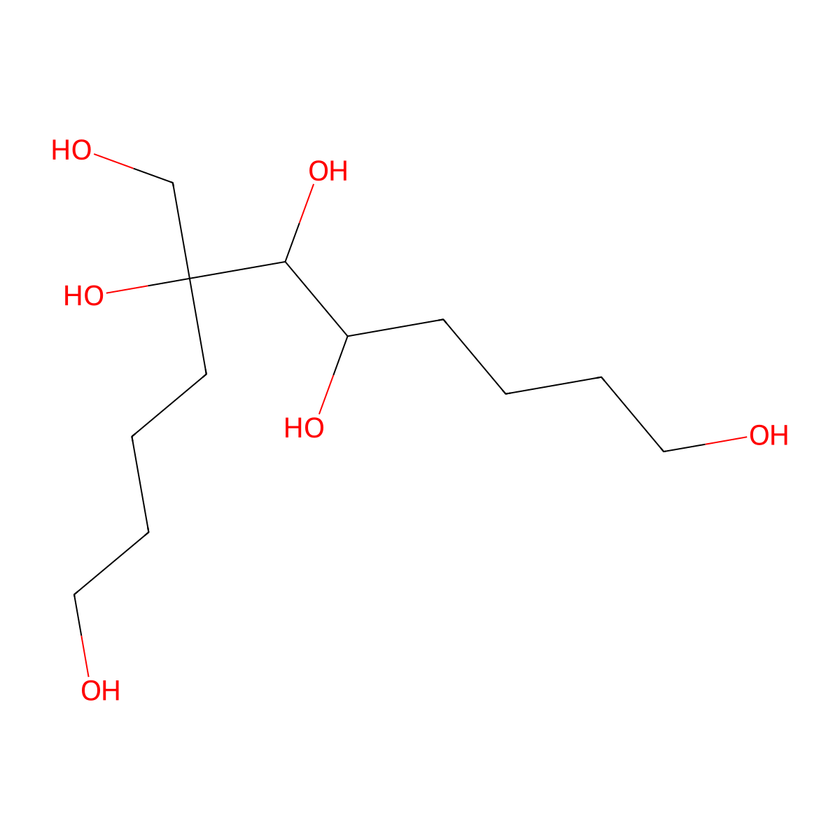 5-Hydroxymethyl-1,5,6,7,11-undecanepentol molecular structure, CAS 108993-87-9