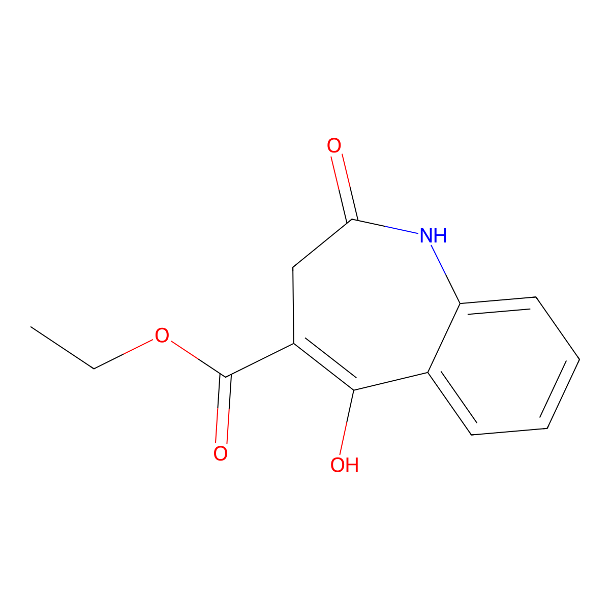 ethyl 5-hydroxy-2-oxo-2,3-dihydro-1H-1-benzazepine-4-carboxylate molecular structure, CAS 108993-98-2