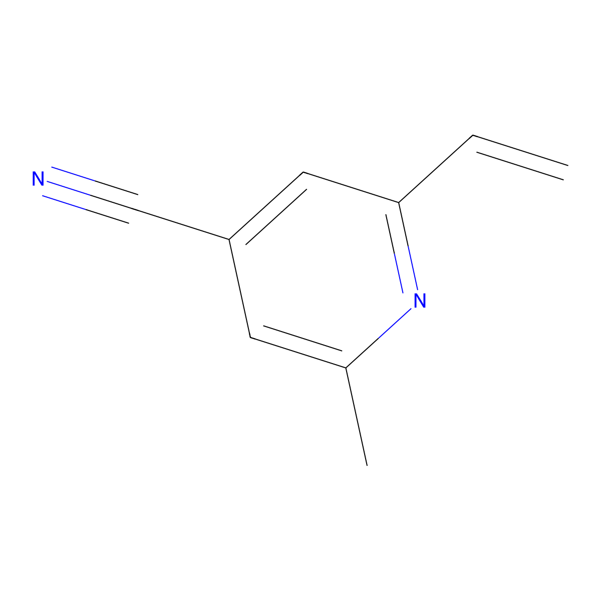 2-Ethenyl-6-methylpyridine-4-carbonitrile molecular structure, CAS 108994-72-5