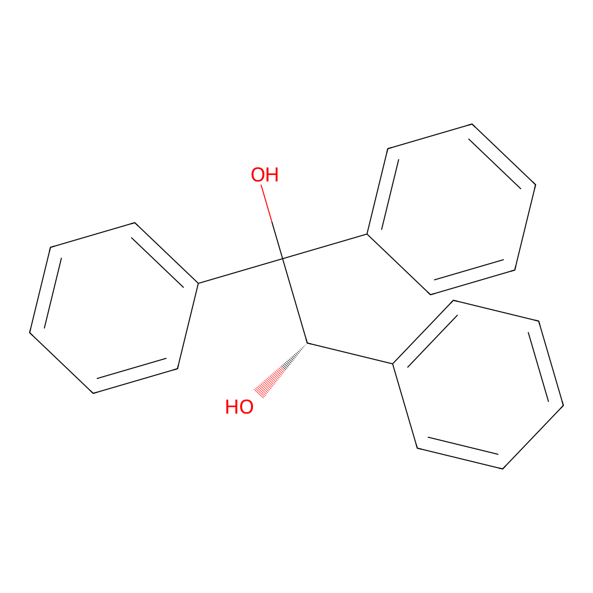 (2S)-1,1,2-Triphenyl-1,2-ethanediol molecular structure, CAS 108998-83-0