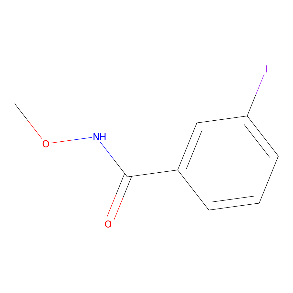 3-iodo-N-methoxybenzamide molecular structure, CAS 1089993-50-9
