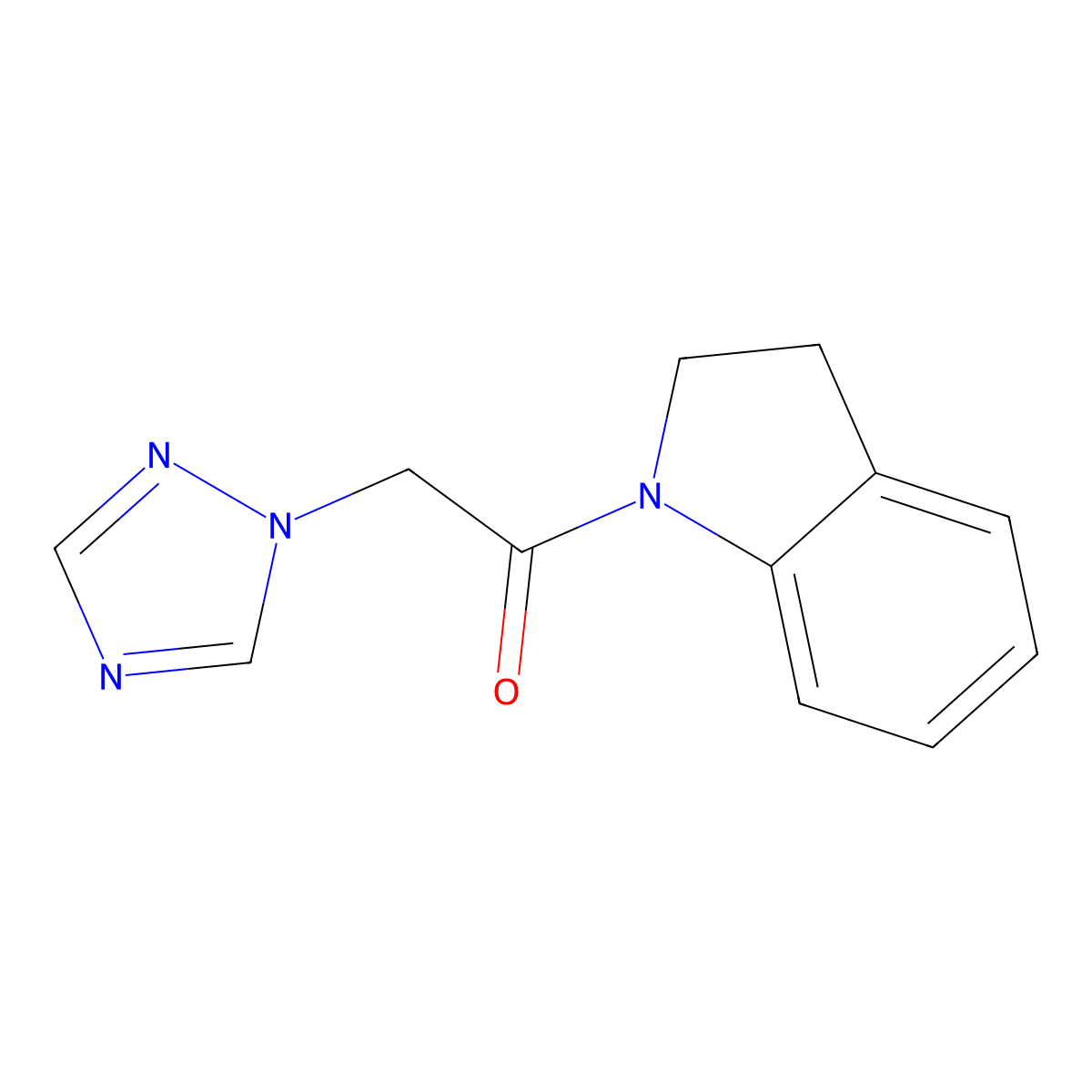 1-(2,3-dihydro-1H-indol-1-yl)-2-(1H-1,2,4-triazol-1-yl)ethan-1-one molecular structure, CAS 1089993-83-8