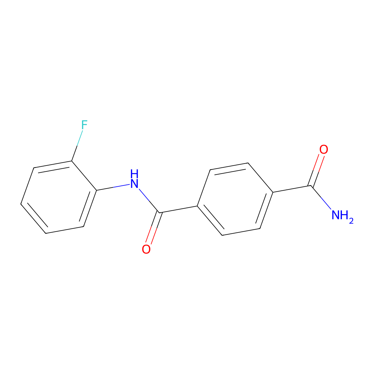 N1-(2-fluorophenyl)benzene-1,4-dicarboxamide molecular structure, CAS 1089997-35-2