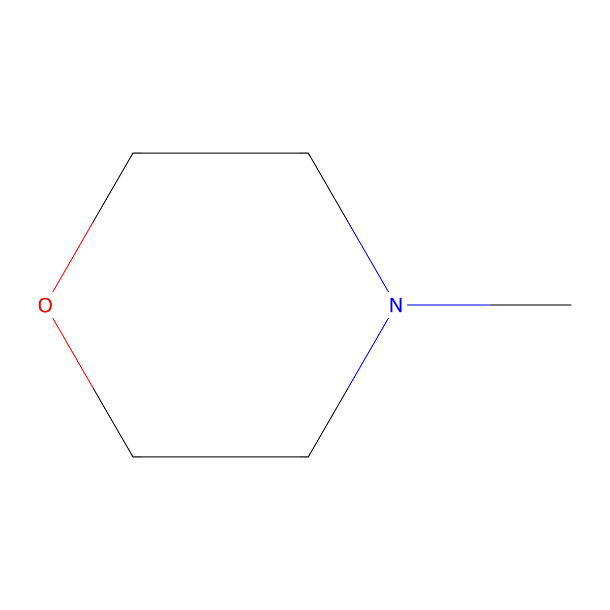 4-Methylmorpholine molecular structure, CAS 109-02-4