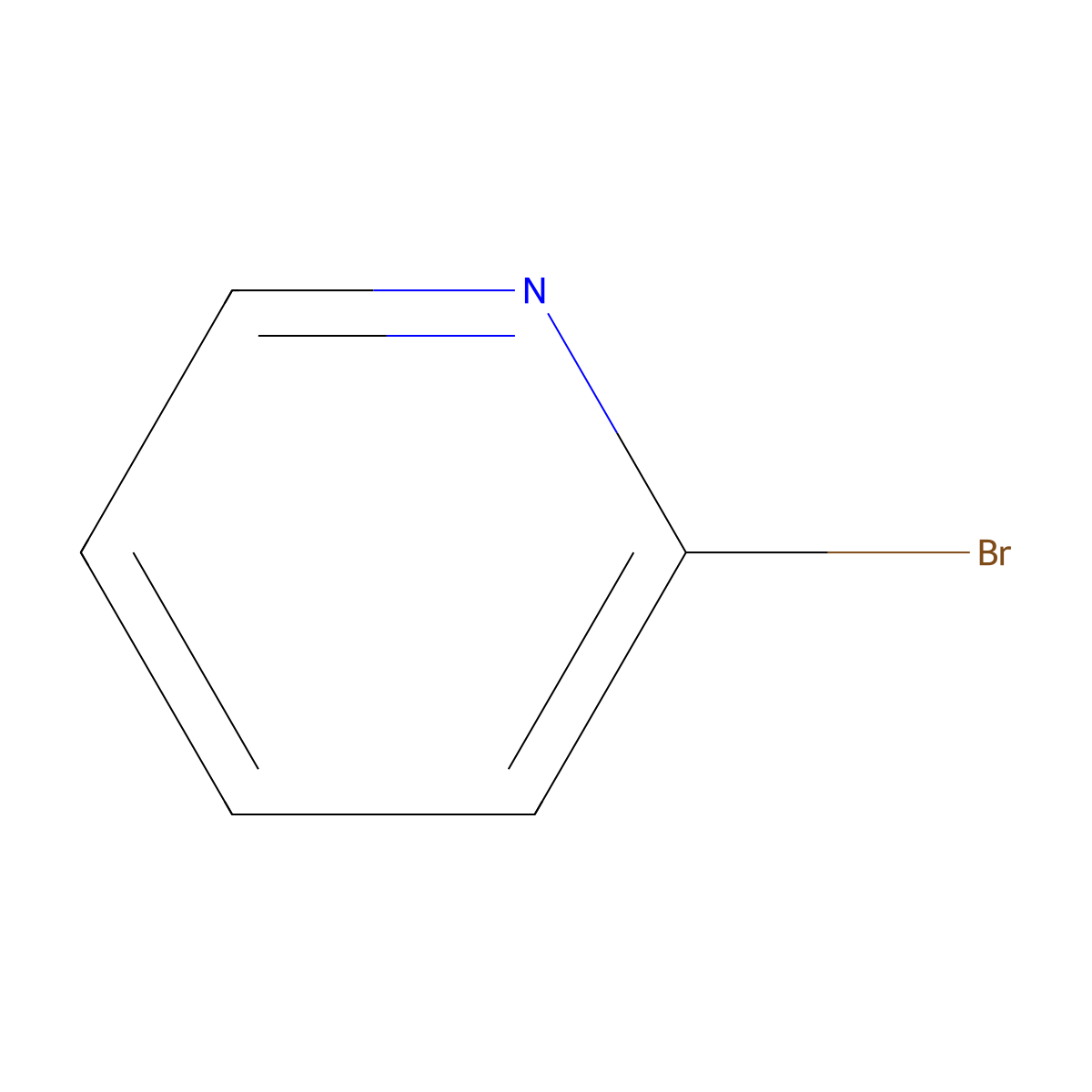 2-Bromopyridine molecular structure, CAS 109-04-6