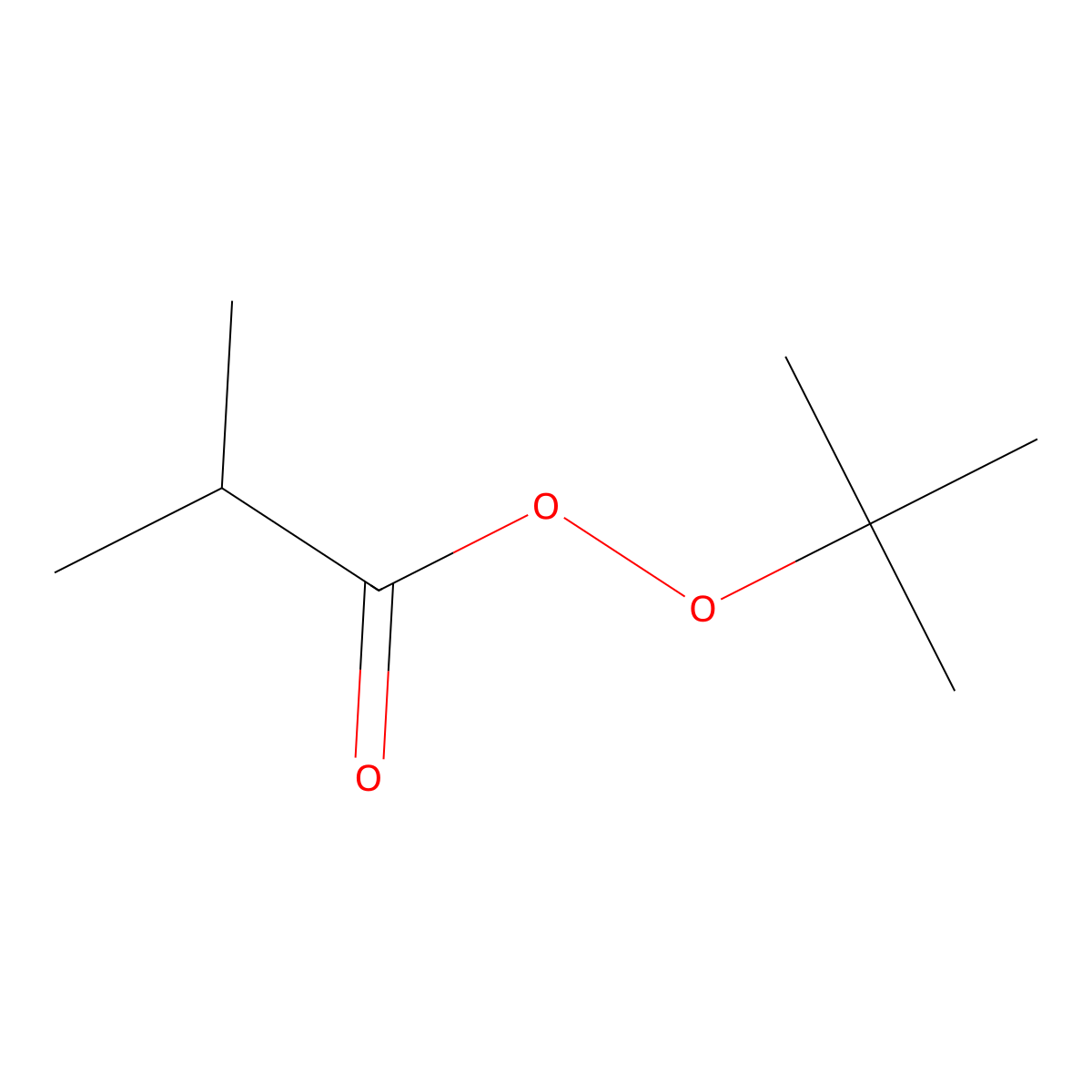 tert-Butyl peroxyisobutyrate molecular structure, CAS 109-13-7