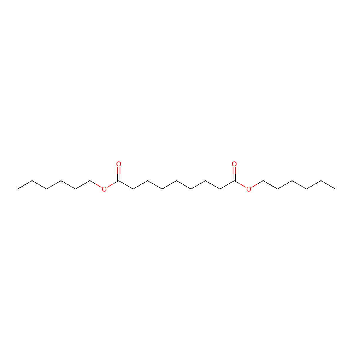 Dihexyl azelate molecular structure, CAS 109-31-9