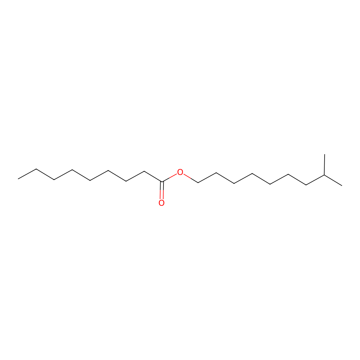 Nonanoic acid, 8-methylnonyl ester molecular structure, CAS 109-32-0