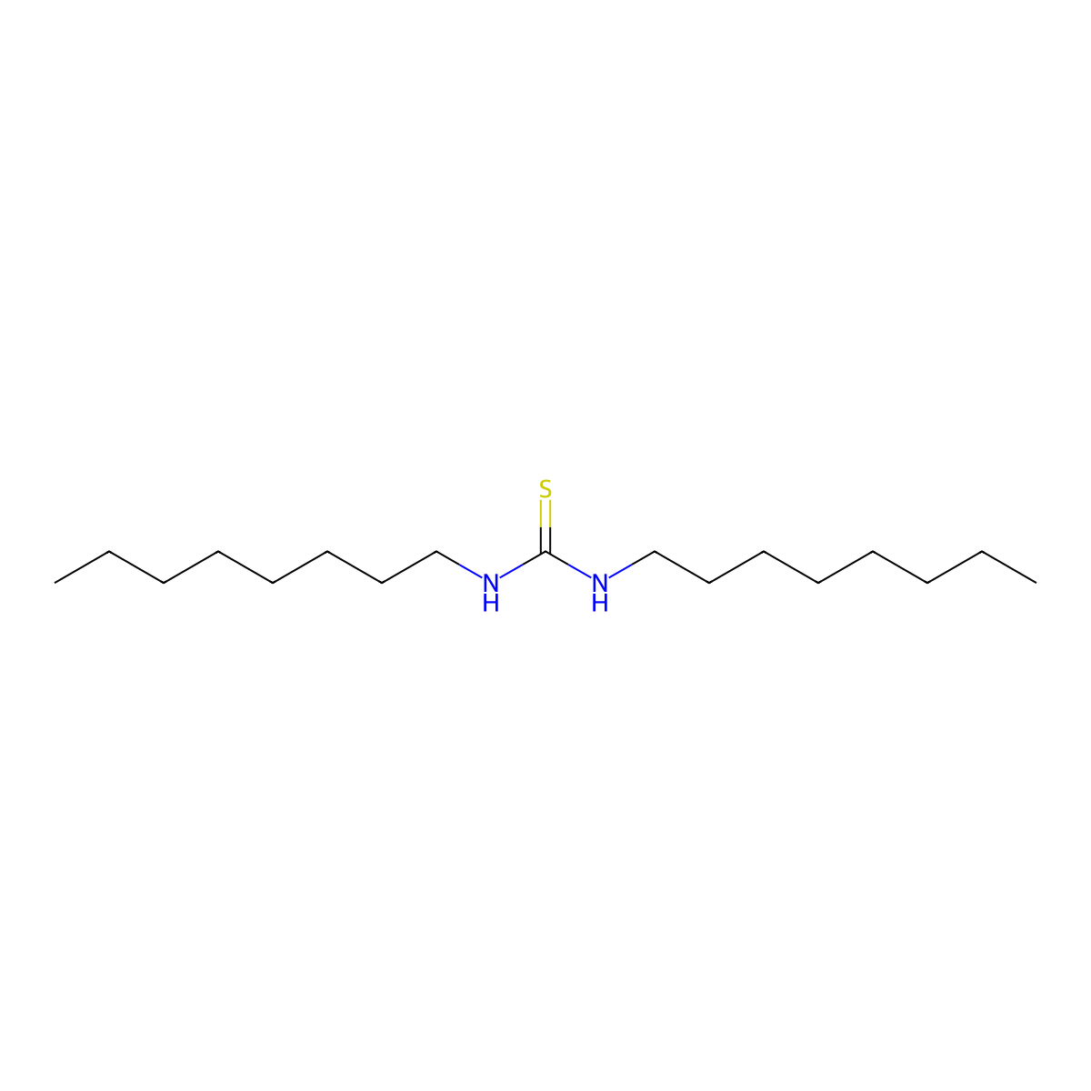 1,3-Dioctyl-2-thiourea molecular structure, CAS 109-40-0