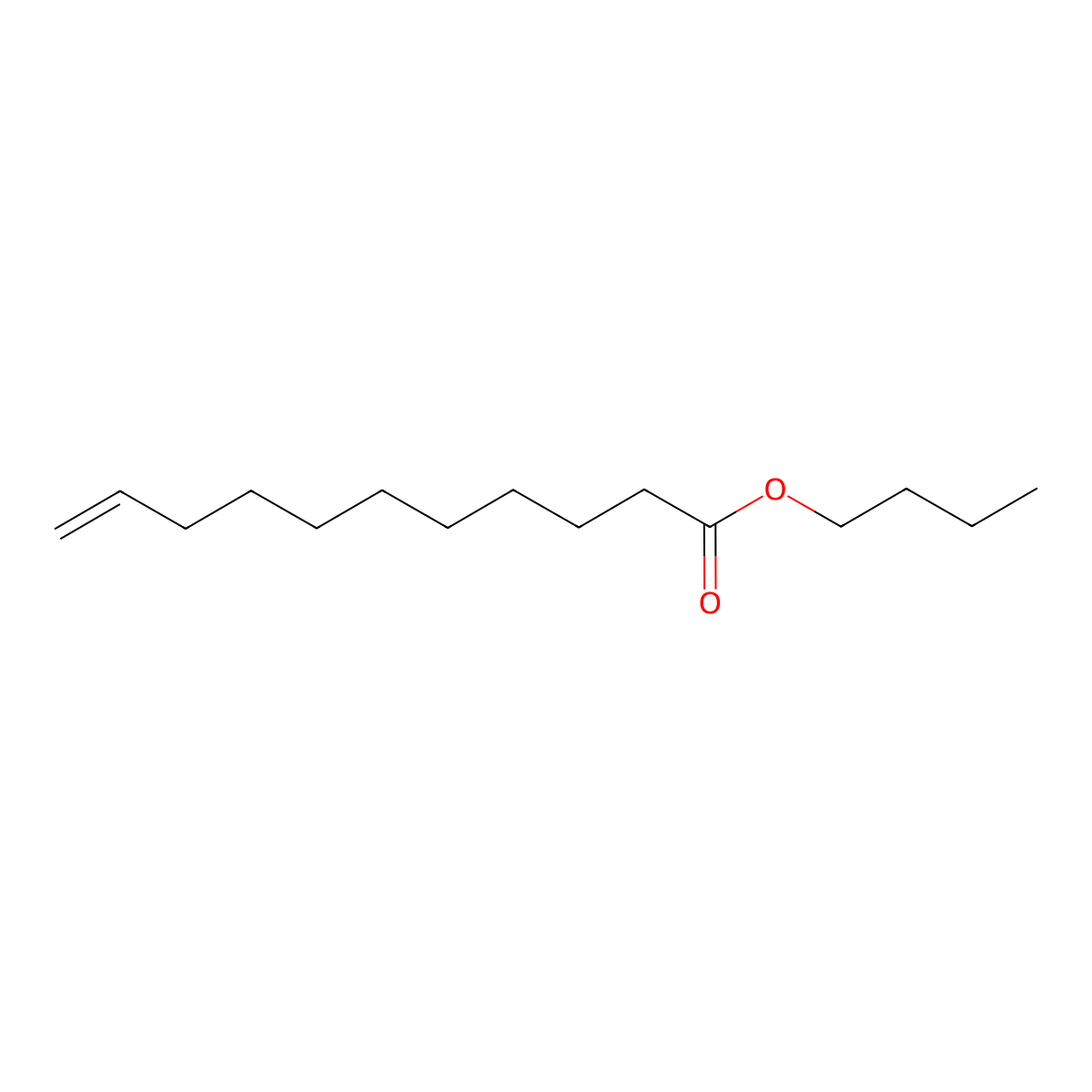 Butyl 10-undecenoate molecular structure, CAS 109-42-2