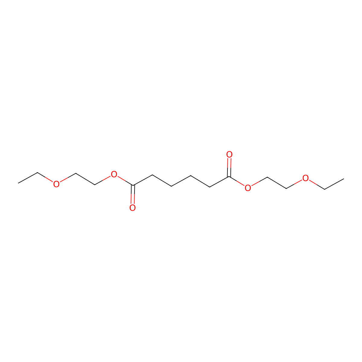 Bis(2-ethoxyethyl) adipate molecular structure, CAS 109-44-4