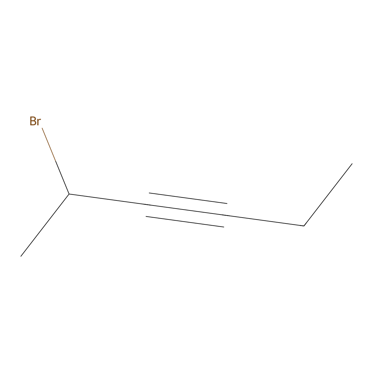 2-Bromohex-3-yne molecular structure, CAS 109-48-8