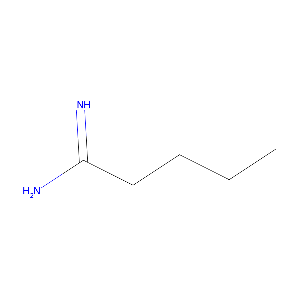 Pentanimidamide molecular structure, CAS 109-51-3