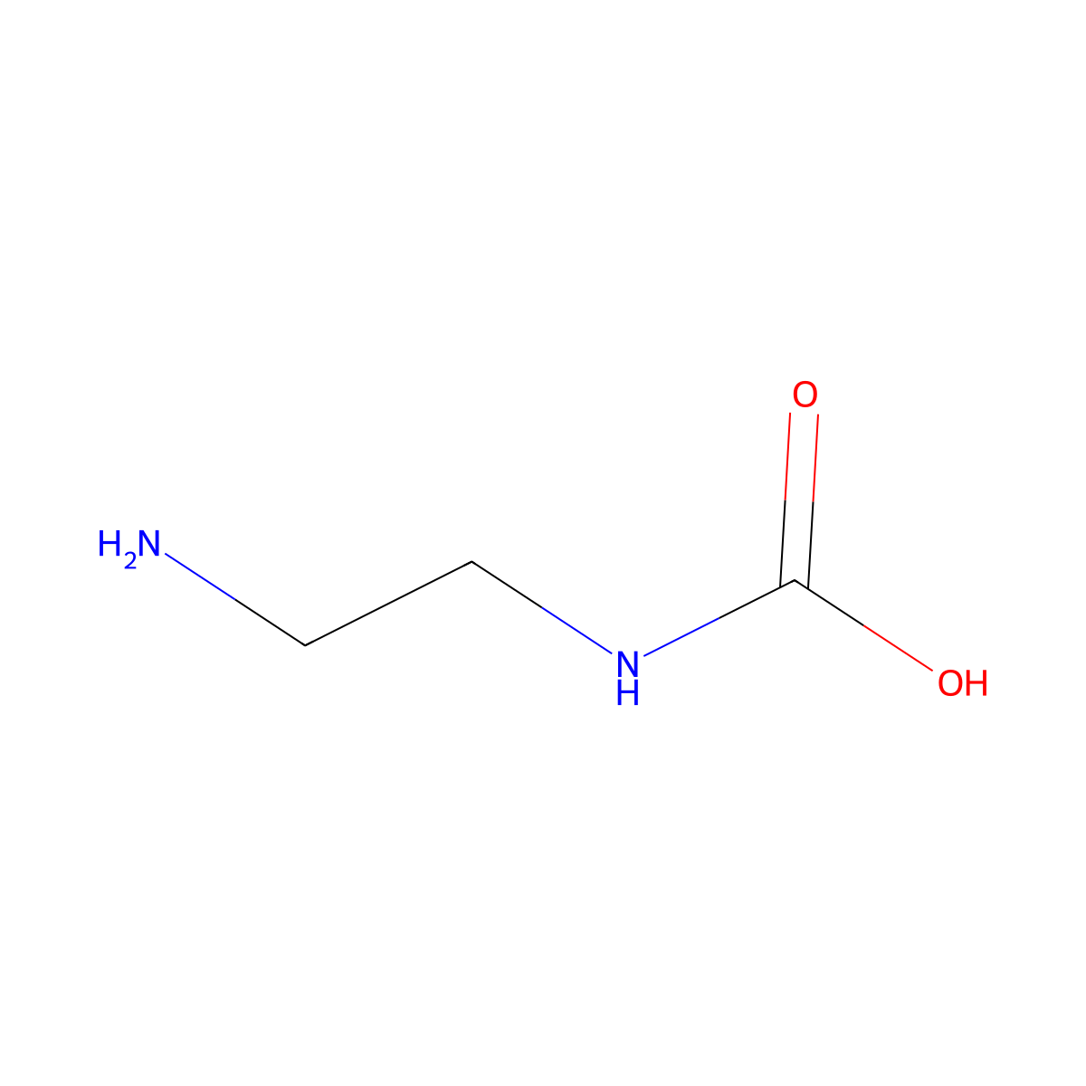 (2-Aminoethyl)carbamic acid molecular structure, CAS 109-58-0