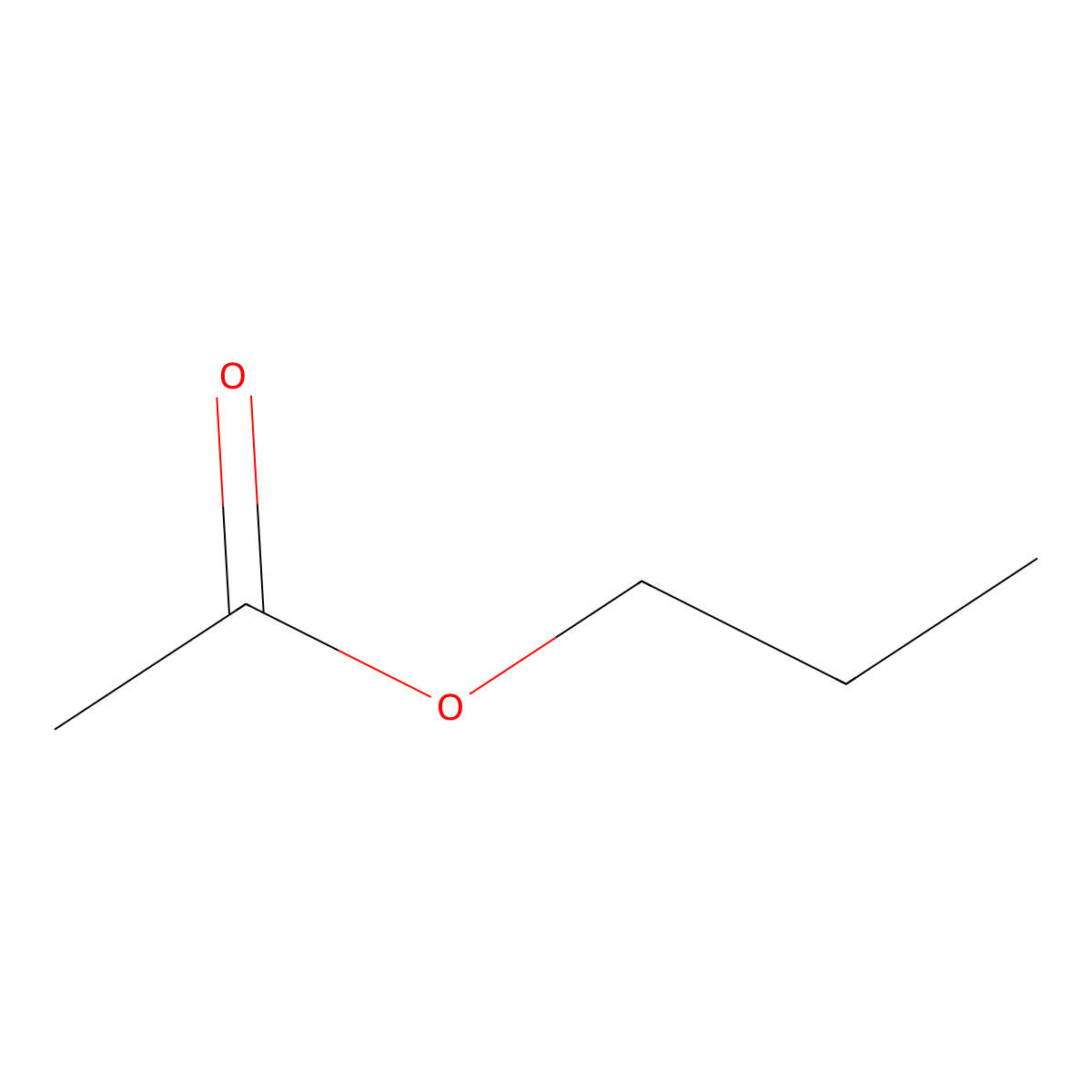 Propyl Acetate molecular structure, CAS 109-60-4
