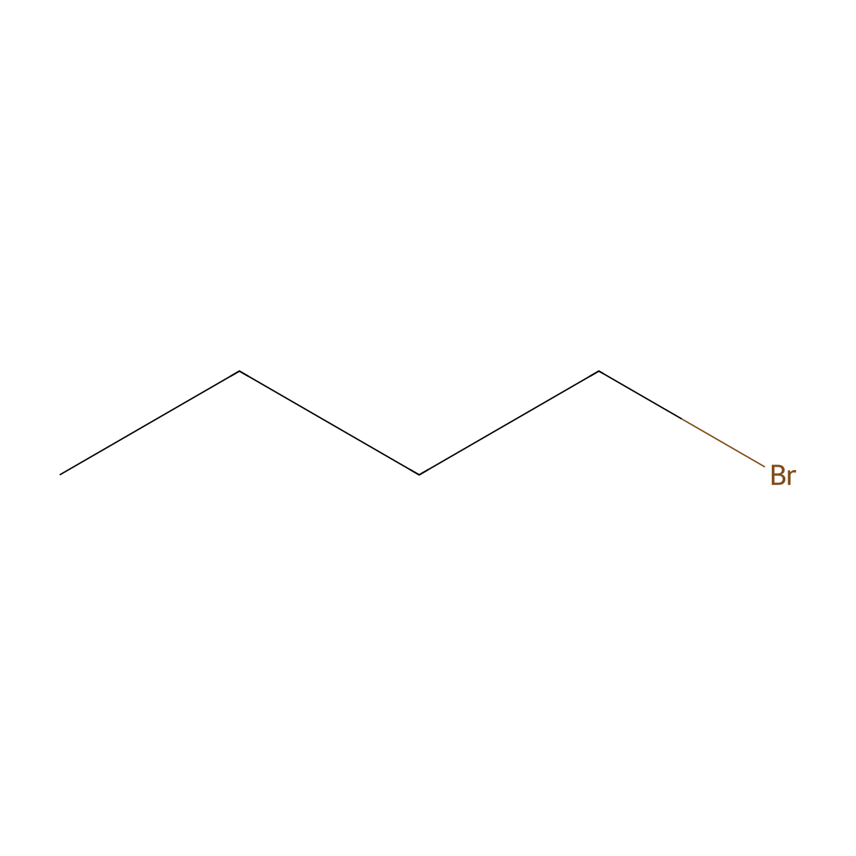 Butyl bromide molecular structure, CAS 109-65-9