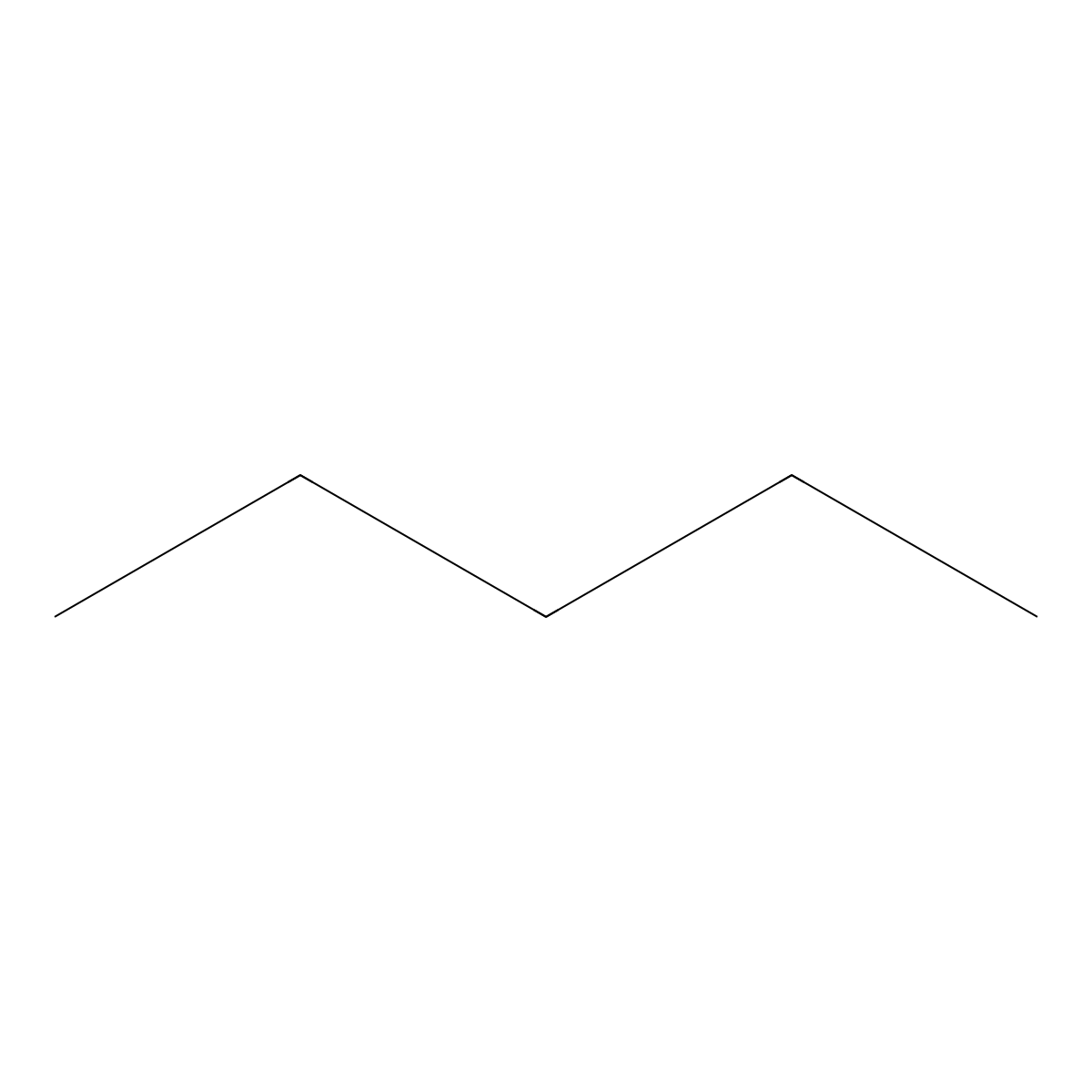 Pentane molecular structure, CAS 109-66-0