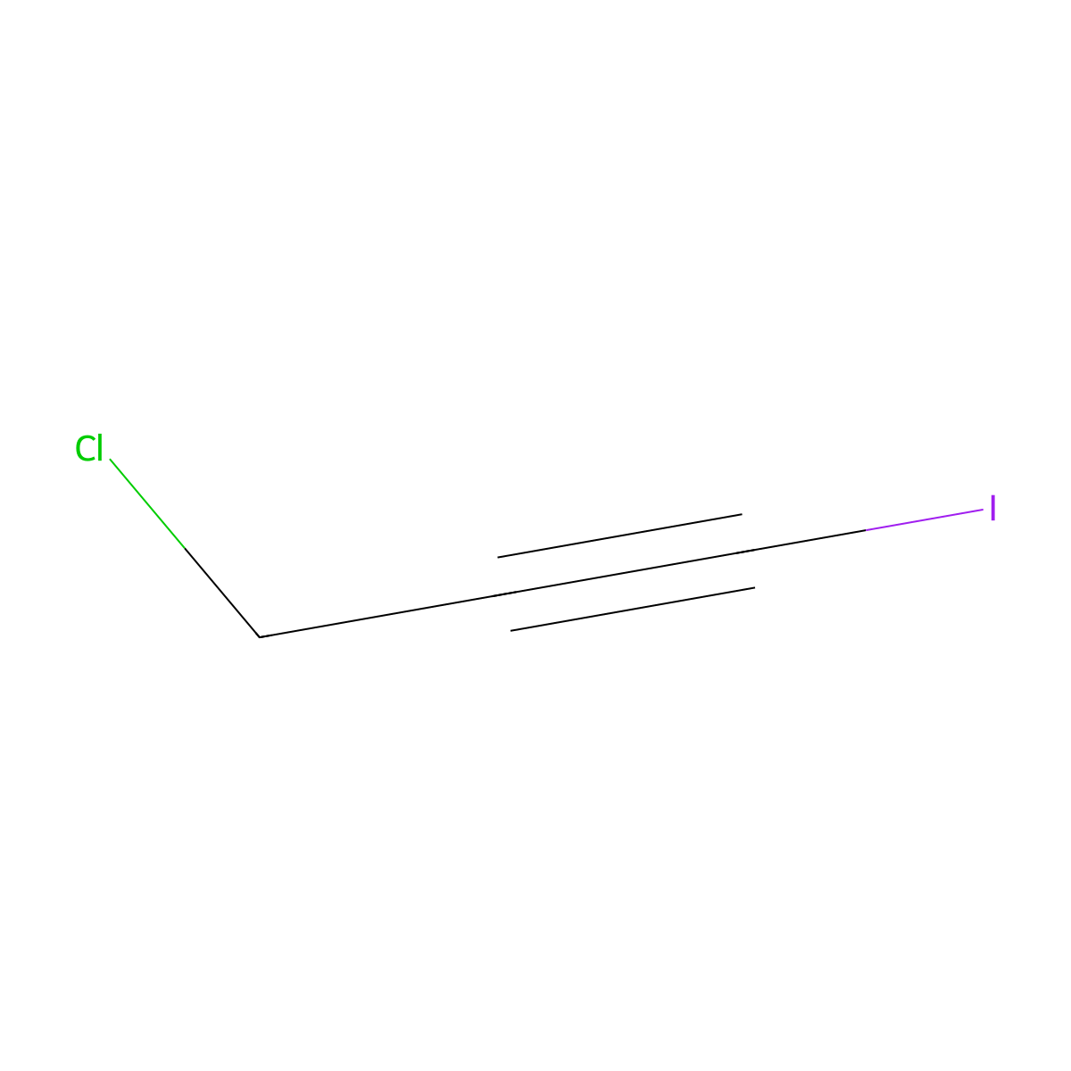 1-Propyne, 3-chloro-1-iodo- molecular structure, CAS 109-71-7