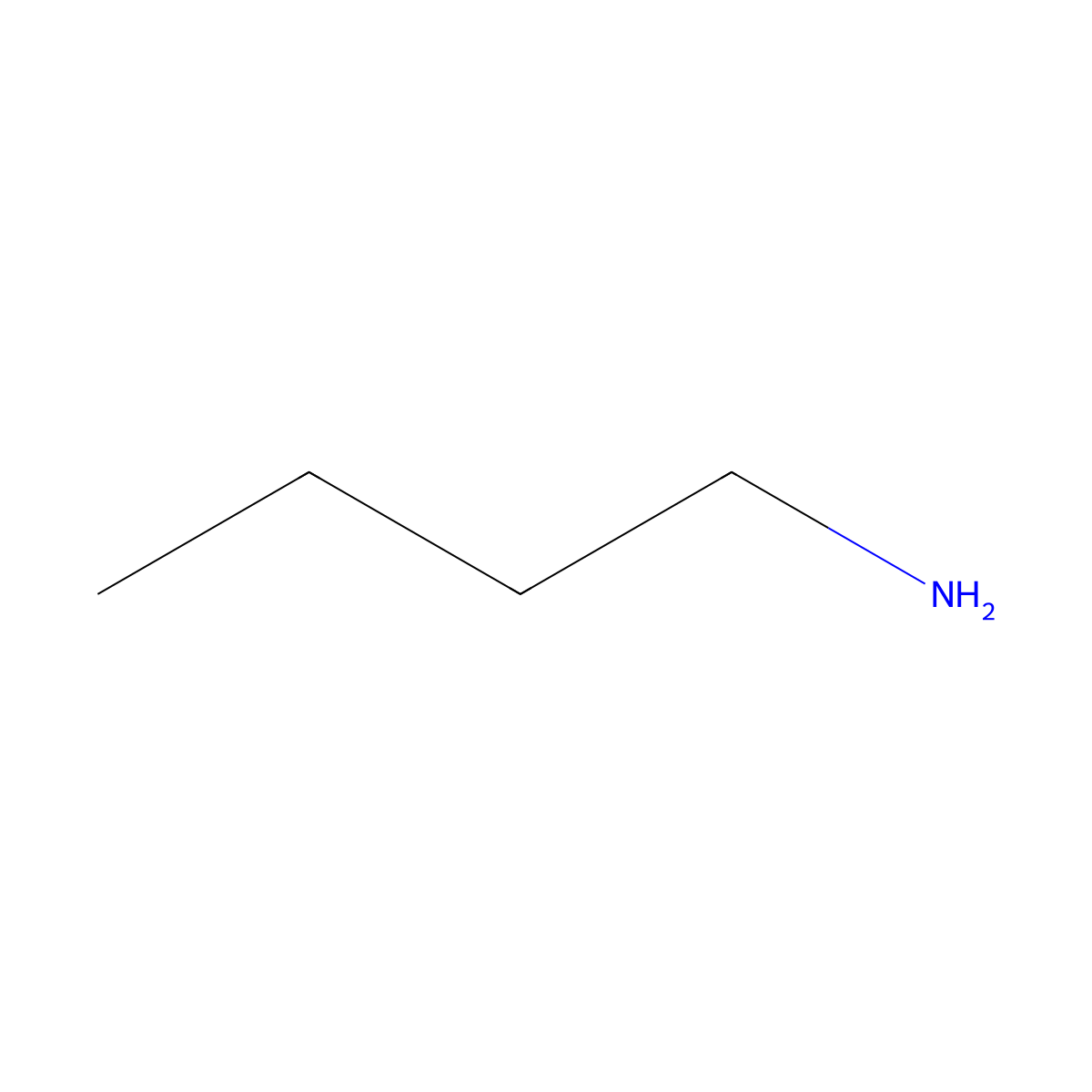 Butylamine molecular structure, CAS 109-73-9