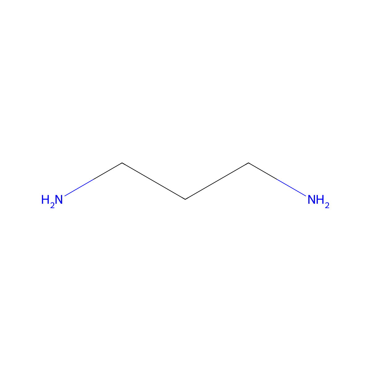 1,3-Propanediamine molecular structure, CAS 109-76-2
